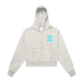 Fleeced "cheetah SYLAC" Zip-Up Cropped Hoodie