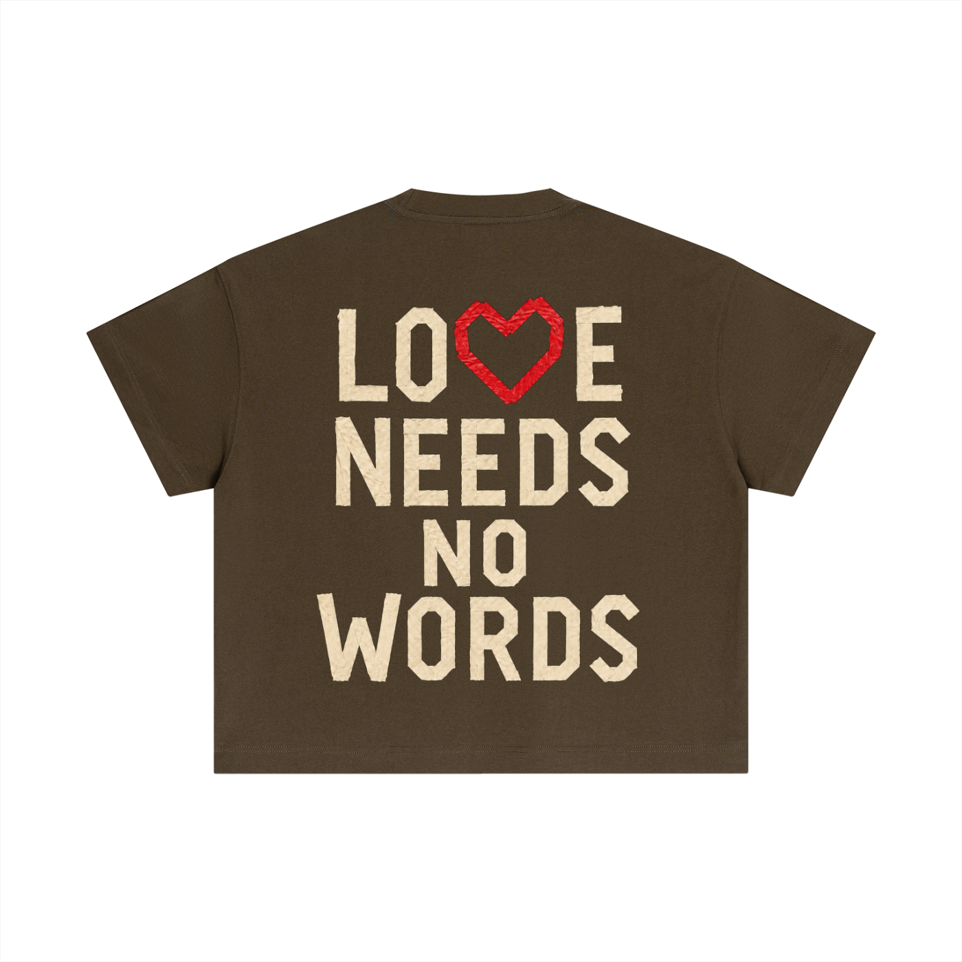 Love Needs No Words Crop T-Shirt