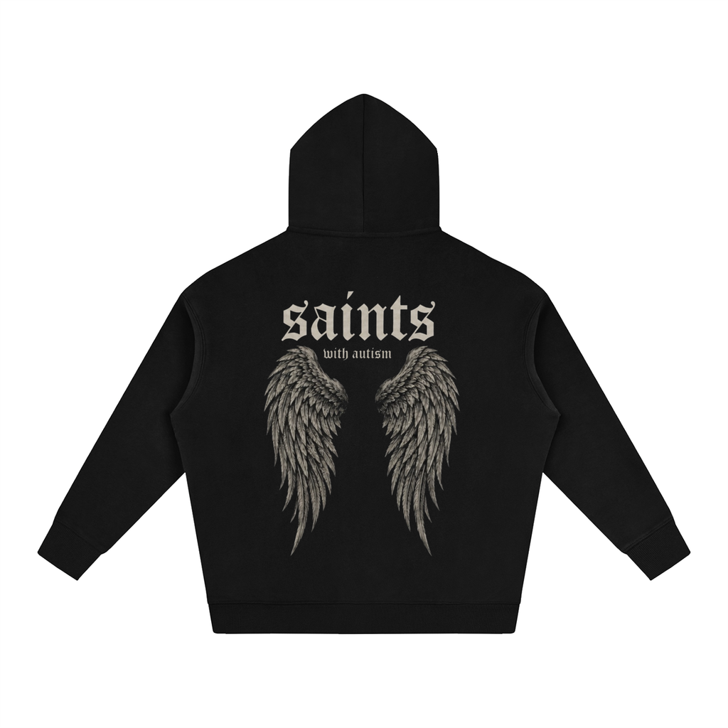 Oversized "wings"  Fleeced Hoodie