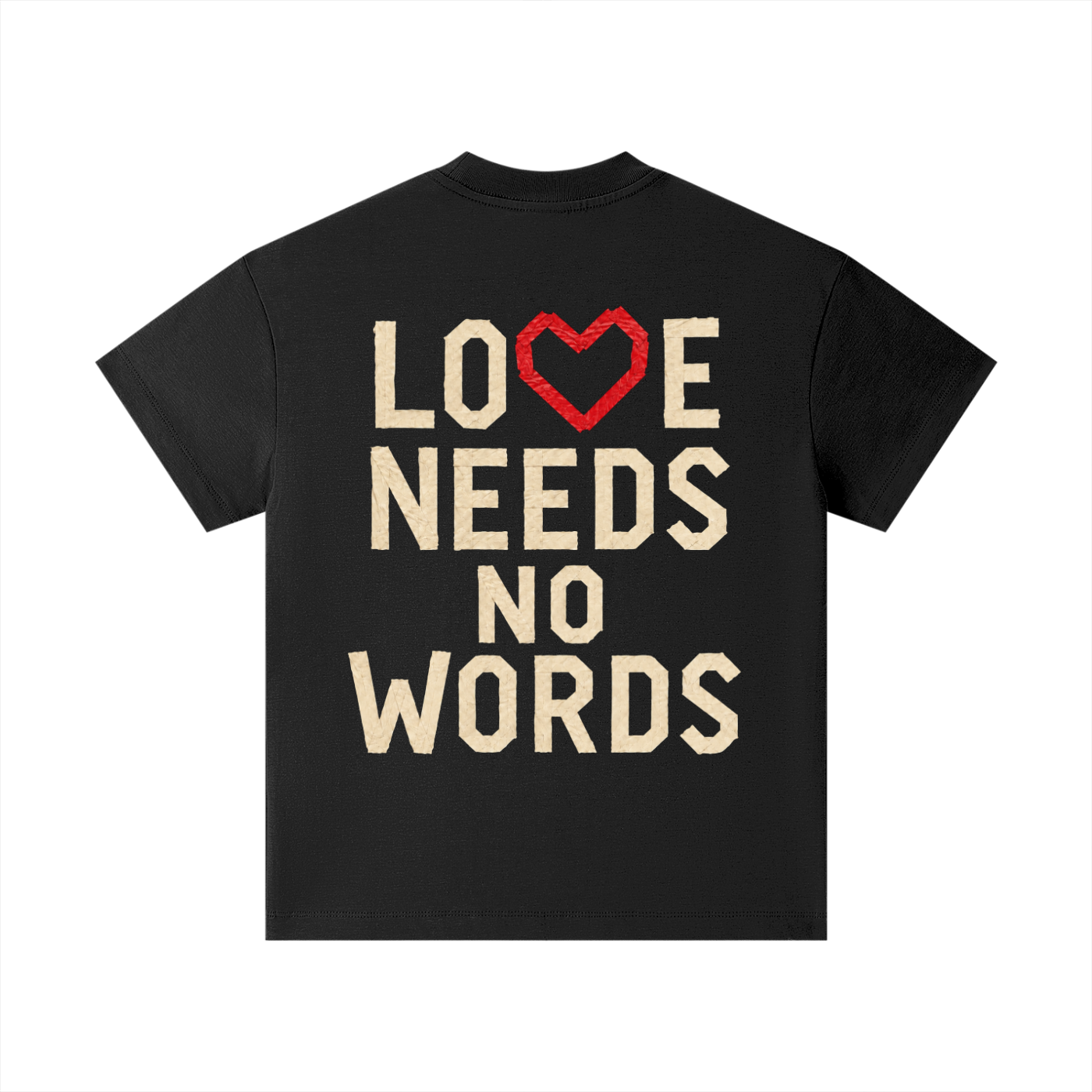 Kids "heart love needs no words" Pure Cotton Essential T-Shirt