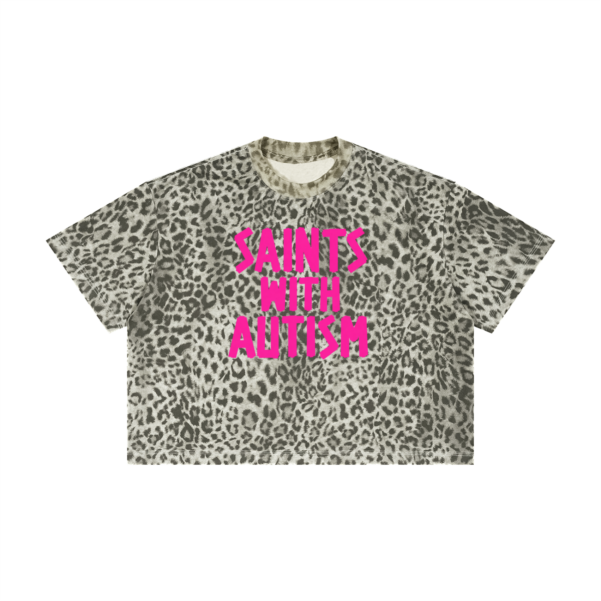 Unisex Leopard Print Boxy T-Shirt