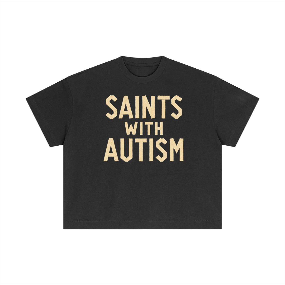 Women's "I love someone with autism" Essential Cotton Cropped Boxy T-Shirt