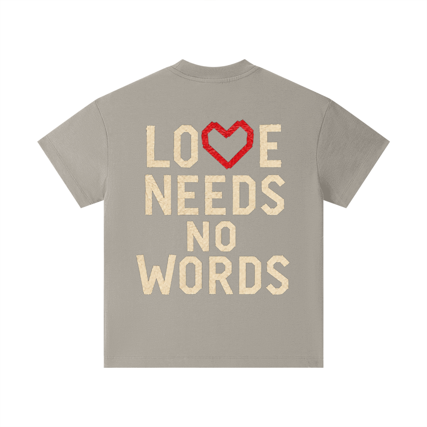 Kids "heart love needs no words" Pure Cotton Essential T-Shirt
