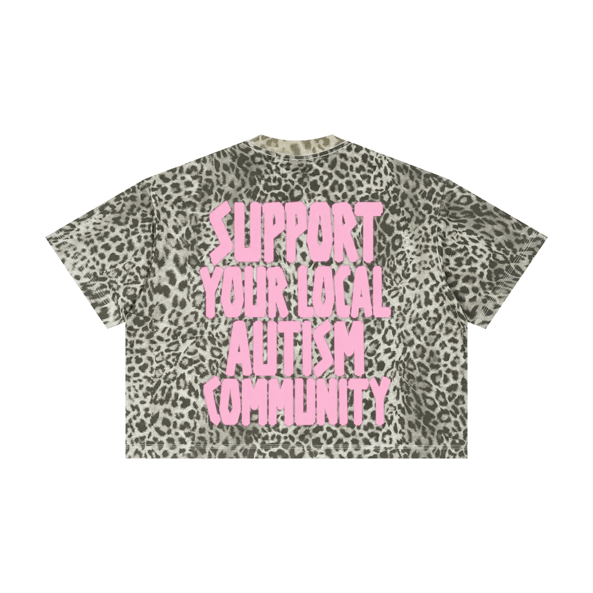Unisex Leopard Print Boxy T-Shirt