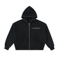 Fleeced Full-Zip Boxy Hoodie