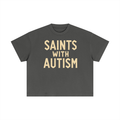 Women's "I love someone with autism" Essential Cotton Cropped Boxy T-Shirt