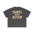 Women's "I love someone with autism" Essential Cotton Cropped Boxy T-Shirt