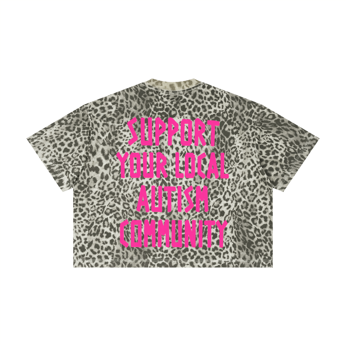 Unisex Leopard Print Boxy T-Shirt