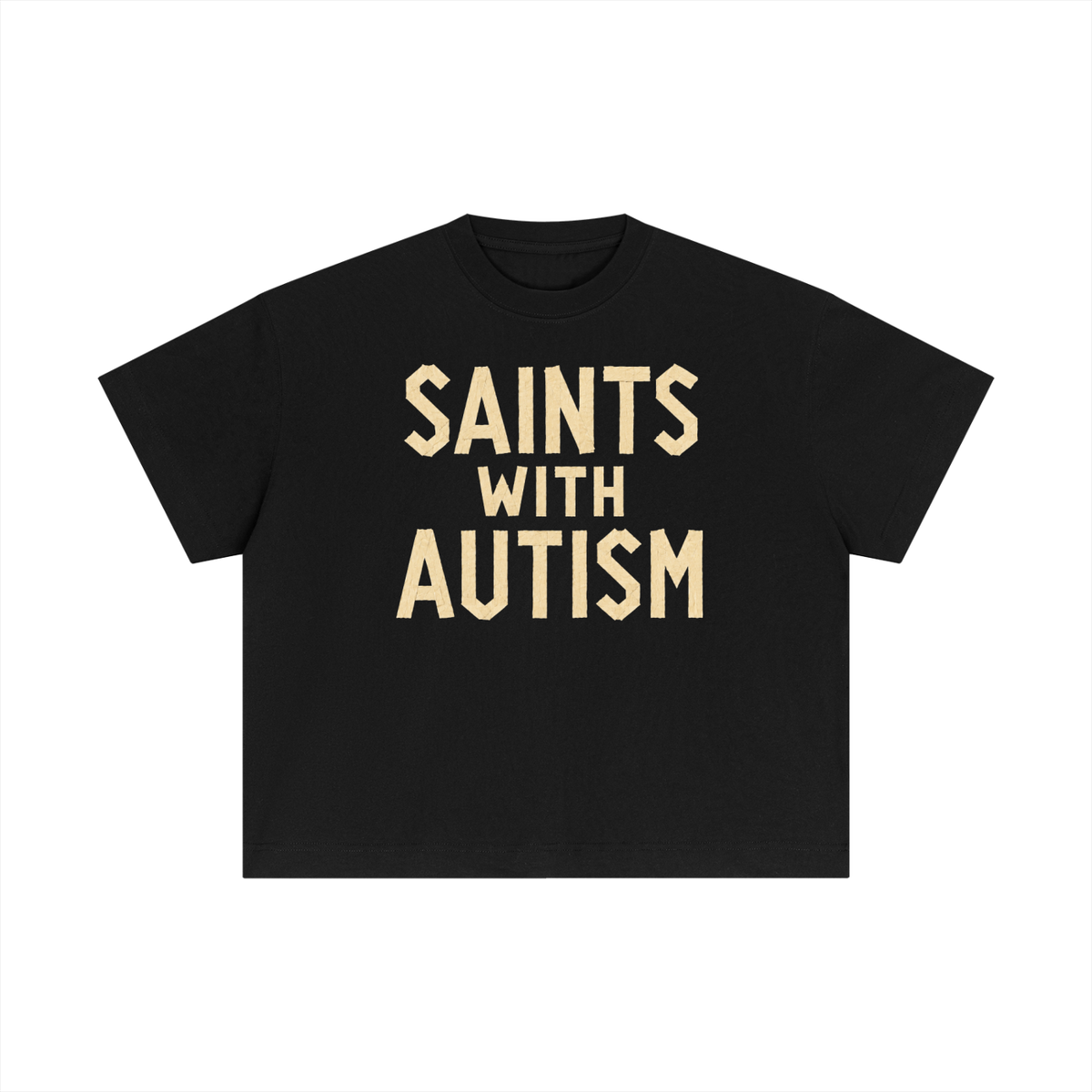 Women's "I love someone with autism" Essential Cotton Cropped Boxy T-Shirt