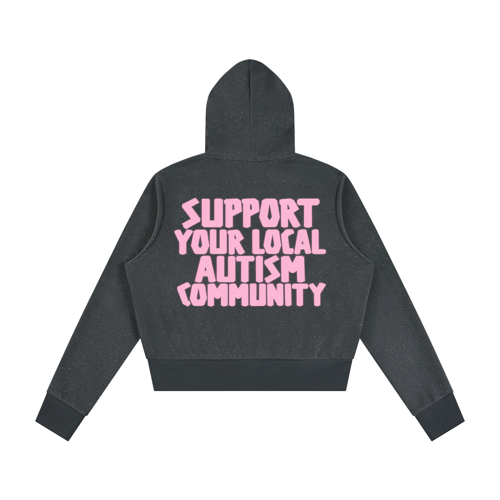 Women's Sparkles Fleece Full Zip Hoodie